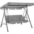 Produktbild: Garten Schaukel Mit Dach Luna, 3-sitzer, Grau