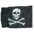 Produktbild: Amscan 9902133 - Flagge Pirat, 92 x 60 cm, Piratenschiff, Mottoparty, Dekoration, Schwarz