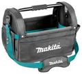 Produktbild: Makita E-15403 Werkzeugtasche offen, stabiler Handgriff aus Metall und Schultergurt, viel Stauraum, wasserdichter verstärkter Boden, 29 Liter Fassungsvolumen, Polyester, 490 x 310 x 365 mm (LxBxH)