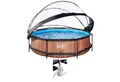 Produktbild: EXIT Framepool inkl. multifunktionaler Abdeckung (Set, 4-tlg), ØxH: 300x76 cm, mit Filterkartuschen-Pumpe und Abdeckung