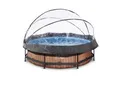Produktbild: EXIT Aufstellbecken Ø 300 x 76 cm inkl. Sonnendach, holzoptik