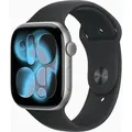 Produktbild: APPLE Watch Series 11 GPS + Cellular 46mm Space Grey Aluminium Case mit Schwarzem Sportarmband - S/M