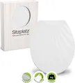 Produktbild: Sanitop® Thermoplast WC-Sitz in Muschel-Form, weiß, Toilettensitz überlappend, Standard O-Form universal Toilettendeckel
