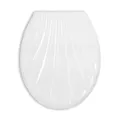 Produktbild: WC Sitz Thermoplast weiß Toilettendeckel Klodeckel Klobrille weiß Muschel O-Form