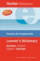 Produktbild: Hueber Wörterbuch Learner’s Dictionary: Deutsch als Fremdsprache / German-English / English-German (Hueber Zweisprachige Wörterbücher)