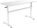 Produktbild: LogiLink EO0027W, Gerade, Rechteckige Form, Partikelbord, Aluminium, Stahl, Homeoffice, Büro, Weiß