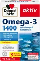 Produktbild: Doppelherz Omega-3 1400 mg Hochdosiert Vitamin E Nahrungsergänzung 90 Kapseln