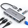 Produktbild: USB C Hub, UtechSmart Ethernet Multiport Adapter, 6 in 1 zu HDMI Dock kompatibel für MacBook Pro/Air, Chromebook, Dell XPS, HP und Type Devices (Gigabit 100W PD 4K HDMI USB 3.0)