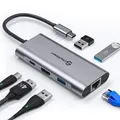 Produktbild: USB C Hub Ethernet Multiport Adapter 6 in 1 zu HDMI Dock kompatibel für MacBo...