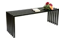 Produktbild: DanDiBo Gartenbank Metall Massiv Wetterfest Schwarz 120 cm Ela Sitzbank Modern 96205 Parkbank Eisen Lamellenbank
