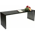 Produktbild: Dandibo - Gartenbank Metall Massiv Wetterfest Schwarz 120 cm Ela Sitzbank Modern 96205 Parkbank Eisen Lamellenbank