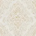 Produktbild: Bricoflor Barock Tapete Weiß Gold Elegante Schlafzimmer und Esszimmer Vliestapete mit Ornament Vintage Wandtapete mit Vinyl Im Nostalgie Stil