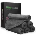 Produktbild: Nineigh Mikrofaser Abschminktücher Waschbar, 6 Stück Make-Up Entferner Tuch Wiederverwendbar Mikrofaser Waschlappen Gesichtsreinigungstuch für Alle Hauttypen Make Up entfernen(20x40cm, Grau)