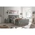 Produktbild: Cashfield Boxspringbett 180x200 cm , inkl. Bettkasten Grau, Ausführung:Variante 1 - Grau
