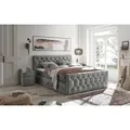 Produktbild: Mid.you Boxspringbett, Grau, Textil, H2, 7-Zonen, Höhe ca. 16 cm, 180x200 cm, Bettkasten, gepolstertes Kopfteil, Federkernmatratze, Topper durchgehend, Schlafzimmer, Betten, Doppelbetten
