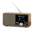 Produktbild: Dynavox DBT600 DAB+ Radio, tragbares, digitales UKW Radio, ideal als Küchenradio, Badradio, Büroradio, Wecker, BT, TFT-Display, Netz- oder Akku-Betrieb, USB/Micro-SD-Player, Holzdekor braun