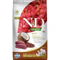 Produktbild: Farmina N&D QUINOA Adult Mini Pellets Hundefutter (Trockenfutter, mit hochwertigen Vitaminen und natürliche Antioxidantien, ohne Mais, Zutaten: Wildbret und Kokosnuss, Portionsgröße: 2,5 kg)