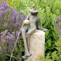 Produktbild: Bronzefigur Froschkönig Gunter 32cm Bronze Wasserspeier von Rottenecker