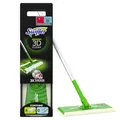 Produktbild: Swiffer Bodenwischer 3D Clean Starterkit, 1 Stab + 4 Trockene Bodentücher + 2 Feuchte Bodentücher, Set für Hartholz & Hartböden, entfernt Staub & Schmutz