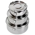 Produktbild: Basic Nature - Edelstahl Food Container - Essensaufbewahrung Gr 0,5 l grau/schwarz