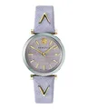 Produktbild: Versace V-Twist Damenuhr Hellrosa Leder Silber Gold Stahl 36mm VELS00219