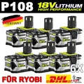 Produktbild: 6x Für Ryobi P108 Akku 18 V 5,0Ah Lithium ONE Plus RB18L40 Batterie RB18L50 P109
