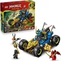 Produktbild: LEGO NINJAGO 2in1 Jays Transformationsflitzer - Ninja Truck mit 5 Minifiguren, inkl. Kai und Nya, sowie Shuriken und Schwertern - Kreatives Geschen... - Bronze