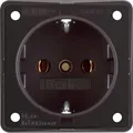 Produktbild: Berker 941852501 Steckdose SCHUKO, mit Schraubklemmen, Integro Modul-Einsätze, braun matt