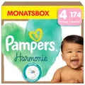 Produktbild: Pampers Harmonie Windeln Größe 4, 174 Windeln, 9kg-14kg, sanfter Hautschutz mit 100Prozent Pampers Schutz