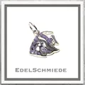 Produktbild: Edelschmiede925 kleiner Fisch als Kettenanhänger 925 Silber - lila