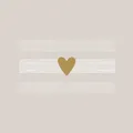Produktbild: 20 Servietten Heart of gold taupe Herz Liebe Hochzeit Familie gold 33x33cm