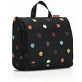 Produktbild: Reisenthel Toiletbag Toiletbag XL dots, Mehrfarbig, Schwarz, Textil, 28x25x10 cm, Freizeit, Wellness, Körperpflege, Kosmetik
