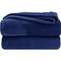 Produktbild: heimtexland ® Kuscheldecke SUPER SOFT Wohndecke Uni Flanell Decke XXL Pärchen Sofadecke Typ380 Blau 240 x 220 cm - Blau
