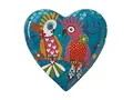 Produktbild: MAXWELL & WILLIAMS Beilagenteller in Herzform, mit Kakadu Chatter Motiv, in Geschenkbox, Porzellan, 15,5 cm, Love Hearts von Donna Sharam, Teal