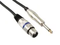 Produktbild: HQ-Power XLR-Klinkenkabel, 1 x XLR weiblich, 1 x Klinkenstecker 6.35 mm