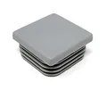 Produktbild: Design61 10x Vierkant Rohrstopfen Lamellenstopfen 40x40 mm mit Lamellen für Innenmaß 34-38 mm verkehrsgrau