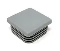 Produktbild: Design61 10x Vierkant Rohrstopfen Lamellenstopfen 40x40mm Innenmaß 34-38mm grau