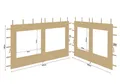 Produktbild: Quick Star Pavillonseitenteil 2 Seitenteile mit Fenster für Pavillon 3x4m Beige, Für Pavillons der Größe 3x4m