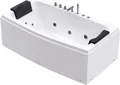 Produktbild: HOME DELUXE - Whirlpool Badewanne - NOOR - weiß mit Handbrause und Massage - ca. 173 x 80 x 84 cm I Indoor Badewanne, Spa, 2 Personen
