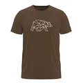 Produktbild: FORSBERG Finnson T-Shirt mit stylischem Bär Brustlogo Rundhals für Herren in Vier verschiedenen Farbkombinationen, Farbe:braun, Größe:XXL