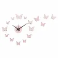 Produktbild: Karlsson Wanduhr DIY Butterfly - Rosa - Ø35cm - Rund - Polypropylen - PP - Wanduhr Modern Wohnzimmer - Wanduhren