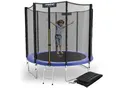Produktbild: KINETIC SPORTS Trampolin Outdoor 'Salto Plus' Ø 183/244/305/366/400/430/490 cm - Komplett-Set für Kinder, USA Sprungtuch, Netz, Randpolster, Leiter - bis zu 160kg Blau-2 Ø 183 cm Ø 183 cm, Blau-2