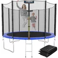 Produktbild: KINETIC SPORTS Trampolin Outdoor 'Salto Plus' Ø 183/244/305/366/400/430/490 cm - Komplett-Set für Kinder, USA Sprungtuch, Netz, Randpolster, Leiter - bis zu 160kg