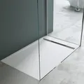 Produktbild: Mai & Mai Duschwanne 90x120x4cm Duschtasse aus Mineralguss Mineralgusswanne Weiß Matt inkl. Ablaufgarnitur06 Geoma04