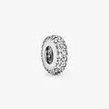 Produktbild: PANDORA Charm Anhänger Bead Zwischenelement Sterlingsilber weiße Steine 791359CZ
