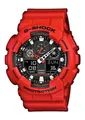 Produktbild: CASIO Herrenchronograph G-SHOCK GA-100B-4AER Quarz Mineralglas Rot B-WARE
