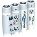 Produktbild: Ansmann - Akku aa 1,2V 1300mAh, 4 Stück, wiederaufladbar mit maxE