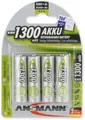 Produktbild: Ansmann Mignon-Akku 1300mAh NiMH 4er Blister