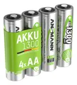 Produktbild: ANSMANN Akku AA 1,2V 1300mAh, 4 Stück, wiederaufladbar mit maxE