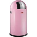 Produktbild: Wesco Mülleimer Pushboy, pink, aus Metall, 50 Liter